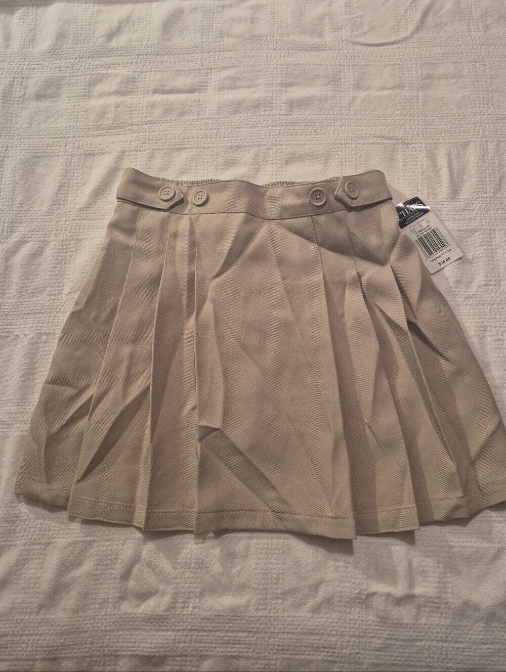 Chaps girls size 10 khaki skirt with modesty shorts school uniform NWT
